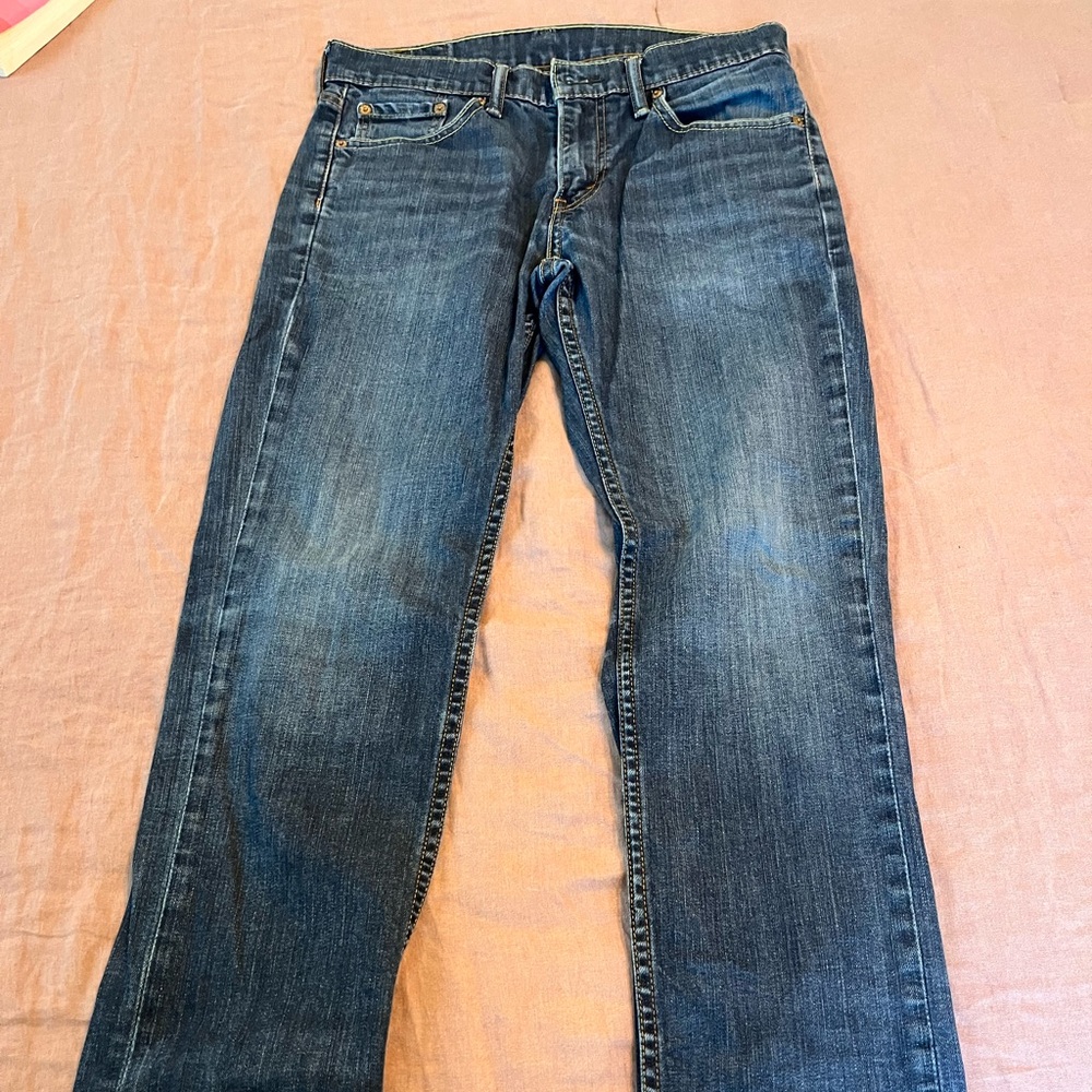 Levi's Men's Straight Jeans in Dark Blue